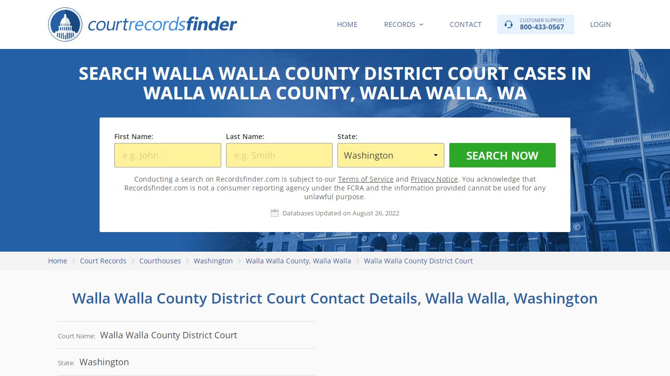 Walla Walla County District Court Case Search - RecordsFinder